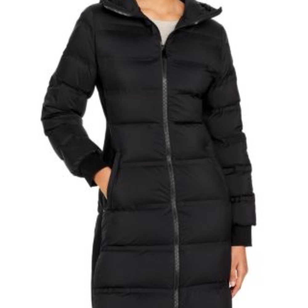 Moncler “Sceptrum” Long Hooded Down Coat size 5 Black (Perforated Logo Yoke) NWT